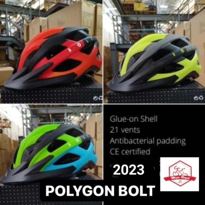Helm Sepeda Polygon Bolt New Mtb Roadbike Sepeda lipat