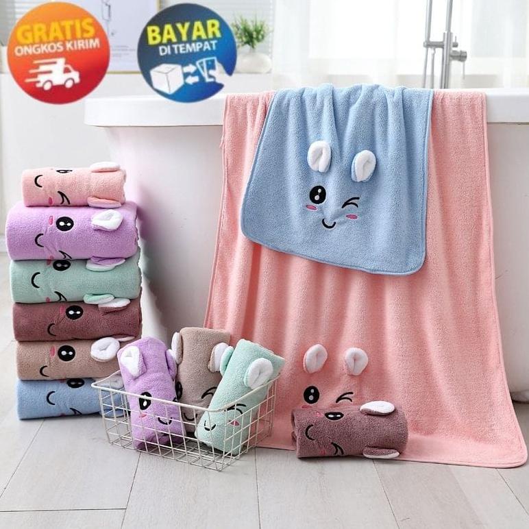 Ready sll KP131 - HANDUK MANDI ANAK UKURAN 50 X 100 CM TOWEL HANDUK ANAK TEBAL HANDUK MICROFIBER MUR