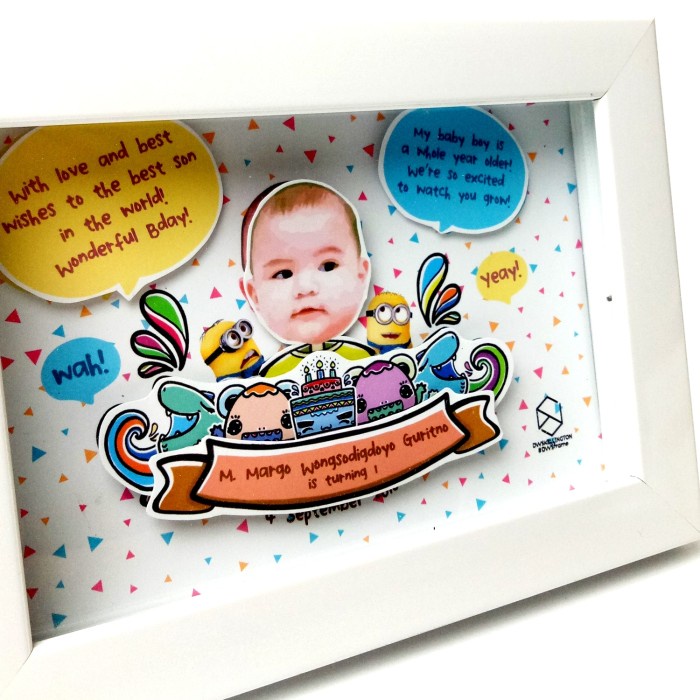 Terlaris Bingkai Doodle Art Monsters Pop Up Frame Birthday Portrait