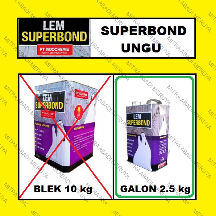 

Lem Superbond Ungu 2.5 Kg Lem Kuning Lem Hpl Lem Aibon