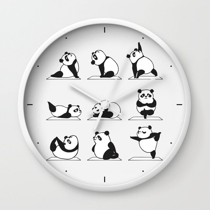 Jam Dinding Panda Yoga