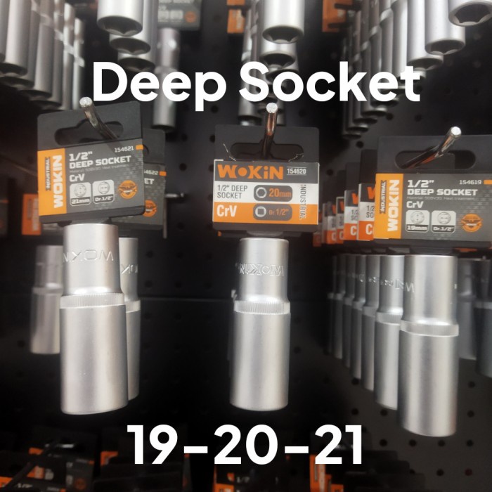Mata Kunci Sok Shock Socket Panjang Deep Wall 19-20-21Mm 6Pt Crv Best Deal