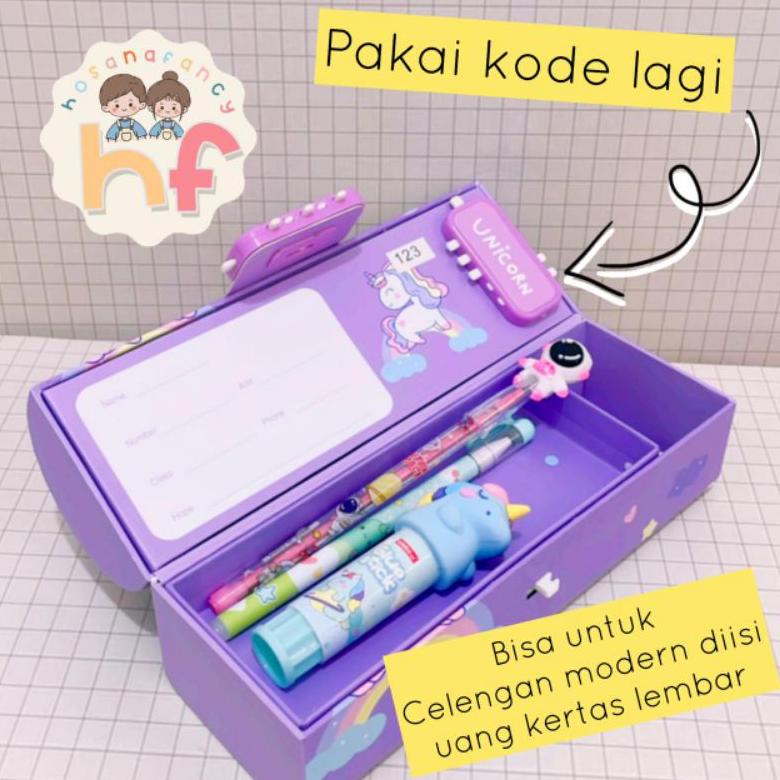 

Sale Kotak Pensil Karton Lengkung Pakai Kode Kunci/ Tempat Pensil/ Pencil Case - - Ay12 Murah