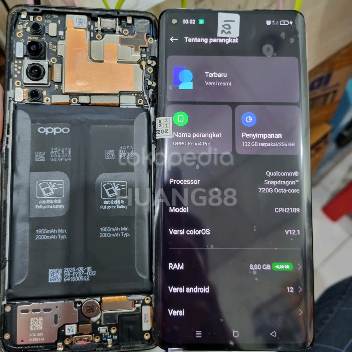 LCD OPPO RENO 4 PRO CPH 2109 ORIGINAL COMPLETE