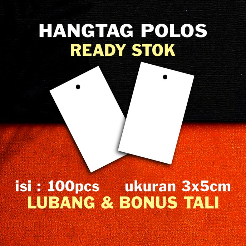 

hangtag polos 3x5 isi 100 pcs label polos hangtag kosongan label kosongan hang tag polos ready stok