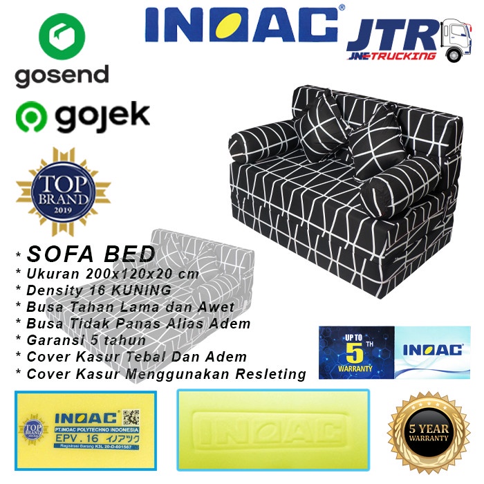 Terlaris Sofa Bed Busa Inoac 200X120X20 Cm Garansi 5 Th