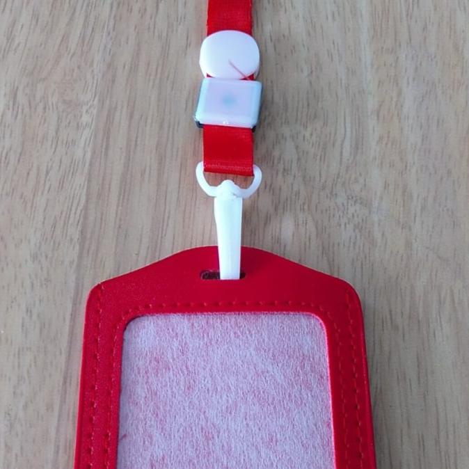 

AKASHMARKET !!! Name Tag kulit pu + tali GANTUNGAN ID CARD 1.5cm WATERPROOF - TERLARIS !