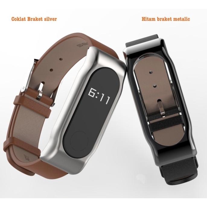 

AKASHMARKET !!! Leather Strap Gelang Kulit Xiaomi Mi Band 2 OLED Mijobs ORIGINAL- - TERLARIS !