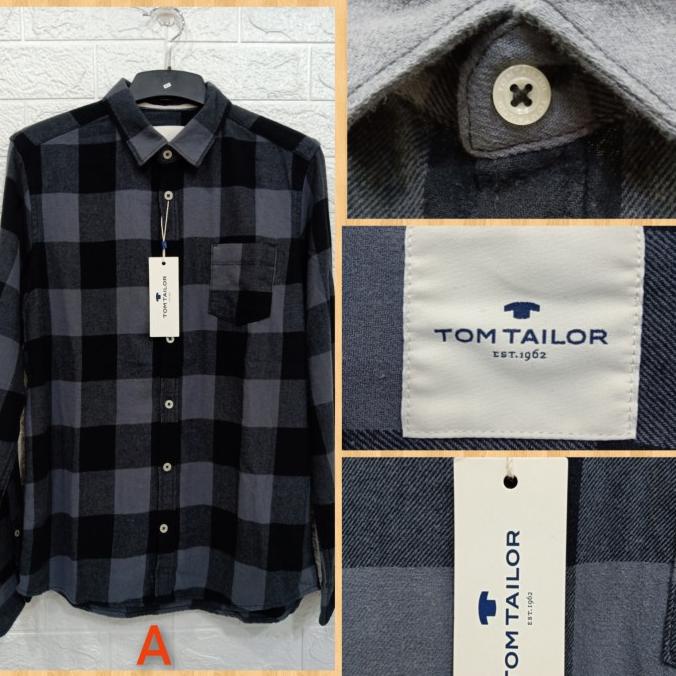 Kemeja Flanel Pria Lengan Panjang Tom Tailor Original High Quality Pengiriman Cepat