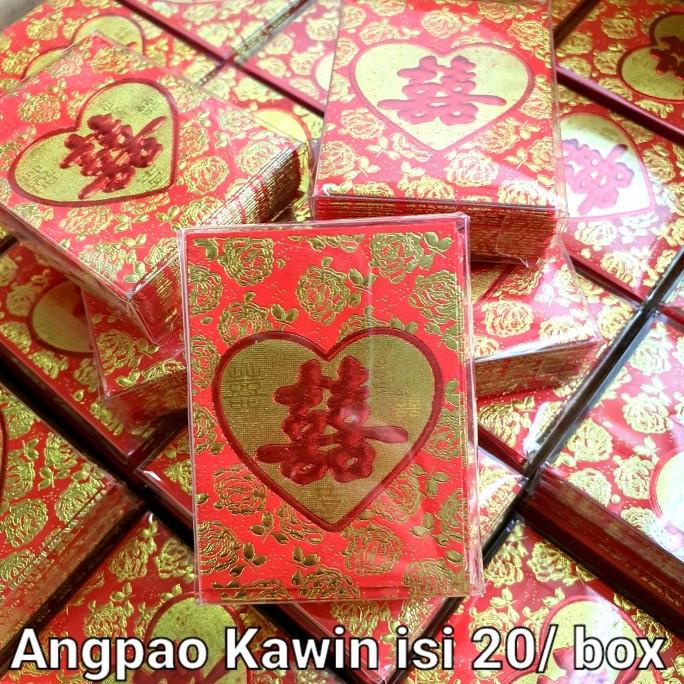 

New Angpao Kawin Kecil Box Isi 20 Angpau Sangjit Murah Ampao Shuangshi Pengiriman Cepat