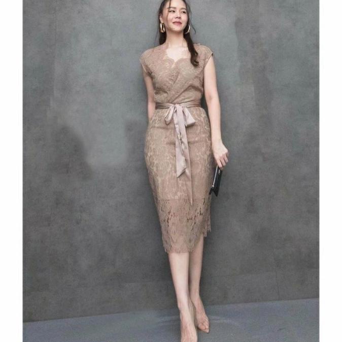 Vexana Lace Party Dress Import Dress Pesta Mewah Brukat Import Original