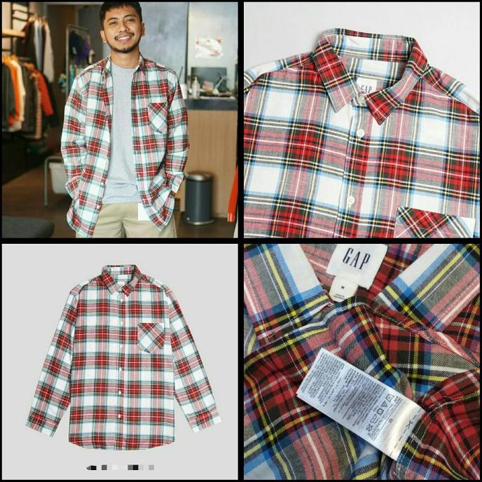 Sale Now Kemeja Gap Cotton Midweight Flanel Shirt Original Limited Edition