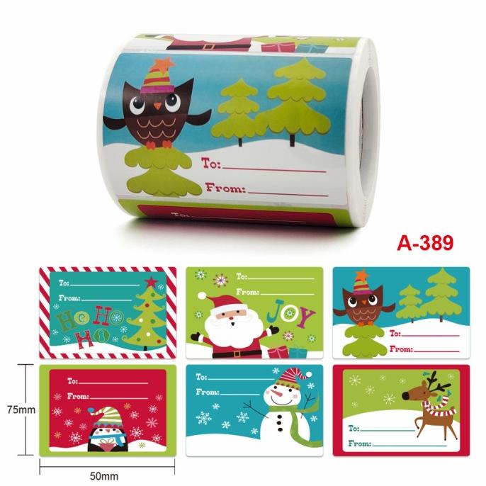 

XIEXIENIN Stiker Natal 250 Tempelan Kado Natal Sticker Christmas Stiker Toples
