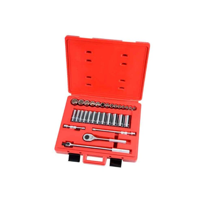 Proto 1/2" Drive 30 Piece Socket Set - 12 Point-J54126