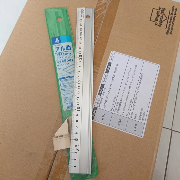 

Shinwa 65501 penggaris Aluminum 30cm Aluminum cutting straight