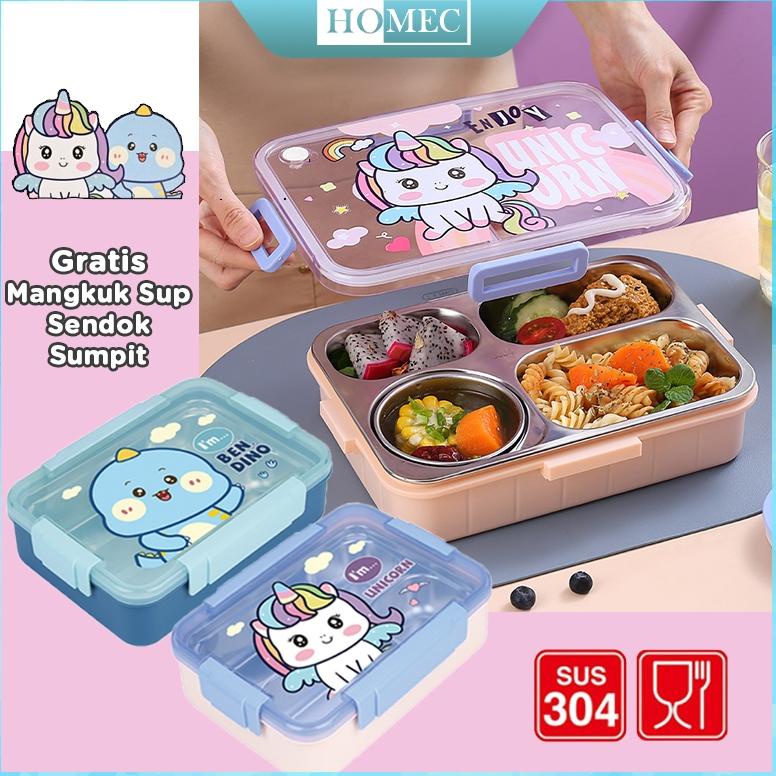 Lunch Box Anak Stainless Aesthetic Kotak Makan Anak Murah Tempat Makan Anak Tk Stainless Kotak Bekal