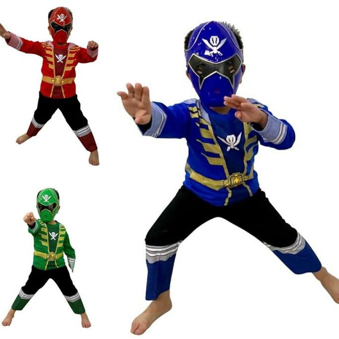 Kostum Anak Hero Power Rangers Mega Force Dapat Topeng