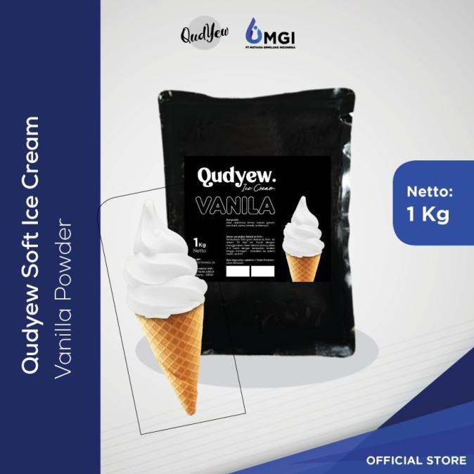 

+++++] QUDYEW ICE CREAM POWDER 1KG / BUBUK ES KRIM VANILLA 1KG PREMIX