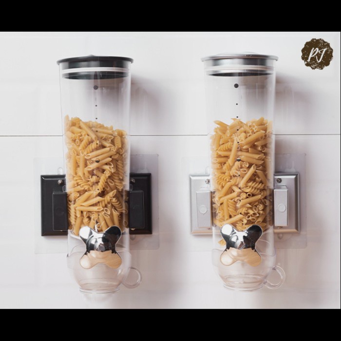 Promo Single Wall Mounted Cereal Dispenser / Tempat Biji Kopi Gantung Tembok