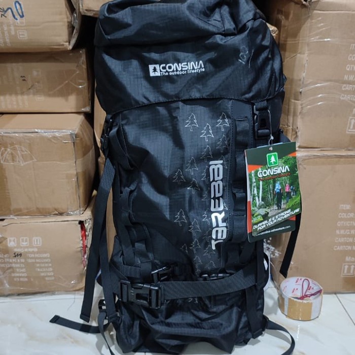 {Shop} tas gunung consina tarebi carier tarebbi 60L original - Hitam Limited