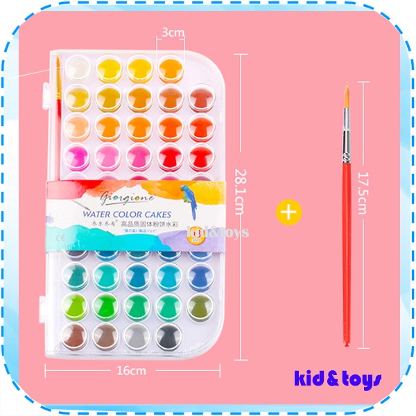 

Cat Air Solid Cat Lukis 1 Set Cat Air Padat Water Color Cake