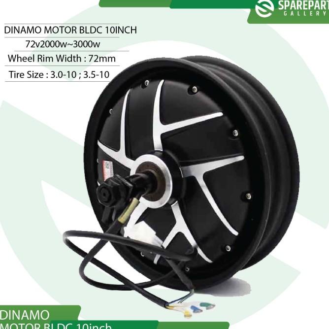 Dinamo Bldc 10Inch 72V 2000W-3000W Electric Scooter Hub Motor Ring10"