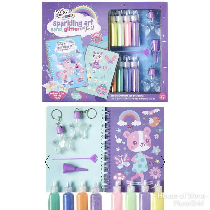 

New Smiggle Sparkle Sand Art Book - Buku Kesenian Pasir Smiggle Original