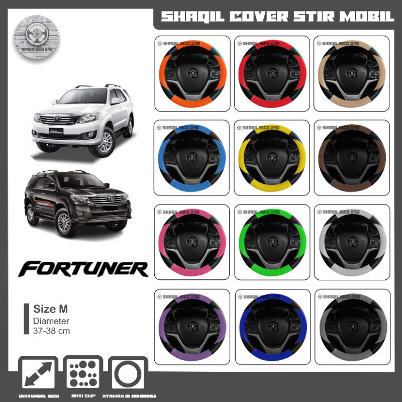 Sarung Stir Mobil Toyota Fortuner, Cover Stir Mobil Fortuner, Sarung Stir Minibus