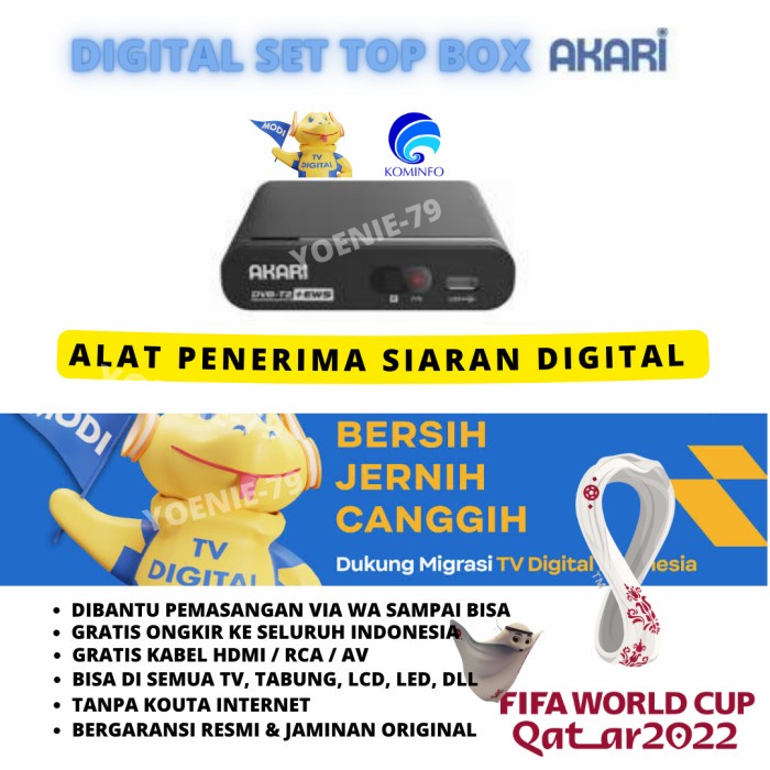 [Ori] Akari Set Top Box Tv Digital Digital Set Top Box Akari Akari Ads2230 Bisa Sameday