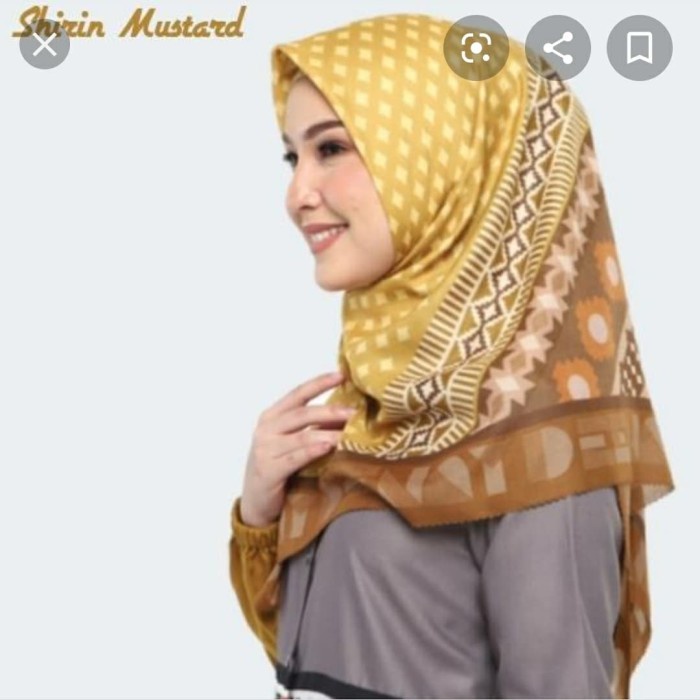 [Original] Jilbab Voal Ultrafine Shirin Mustard By Deenay Diskon