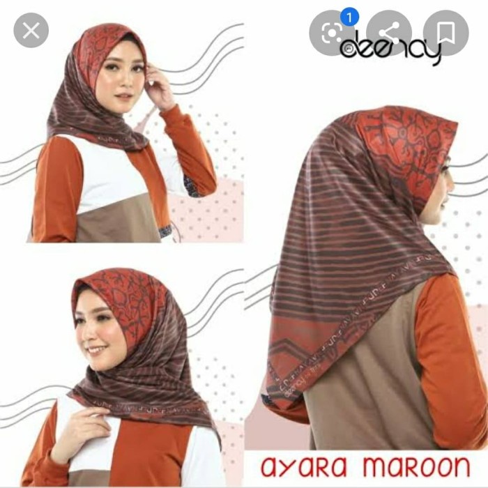 [Original] Jilbab Voal Ultrafine Ayara Maroon By Deenay Diskon