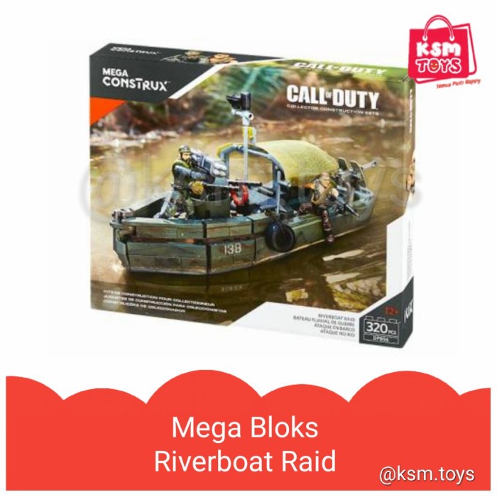 ✅COD Mega Bloks Riverboat Raid Call Of Duty 320 Pcs Bricks Blocks Terbaru