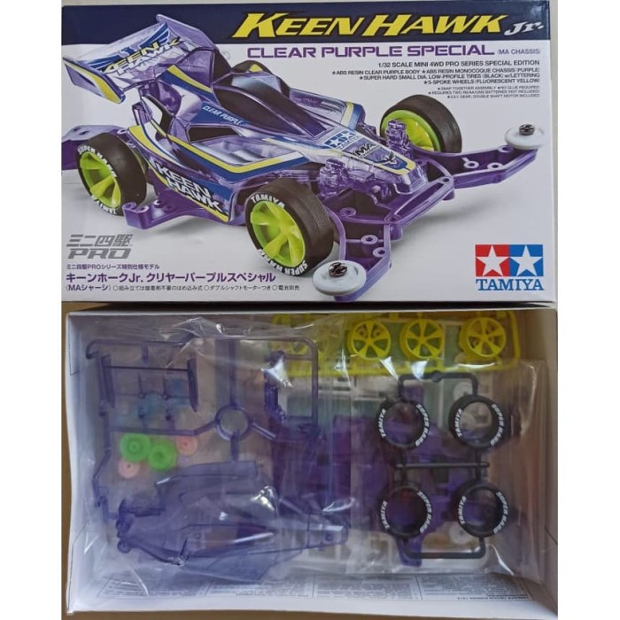 ✅COD Tamiya Mini 4Wd 95399 - Keen Hawk Clear Purple Special Bisa Gojek