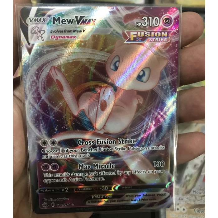 ✅New Mew Vmax English Fusion Strike 114/264 Diskon