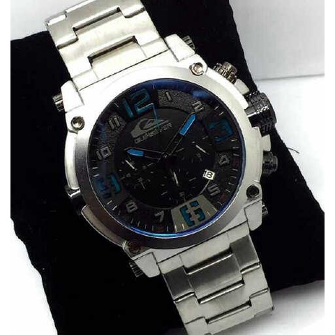 ✅Ori Jam Tangan Pria / Cowok Quicksilver Rantai Silver - Blue Berkualitas
