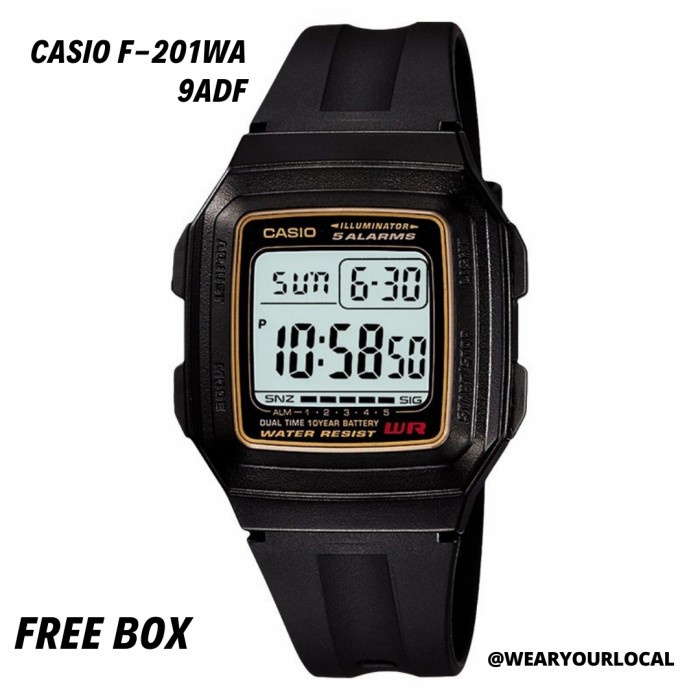 ✅Ori Casio F-201Wa 9Adf Original. Jam Tangan Digital Bisa Sameday