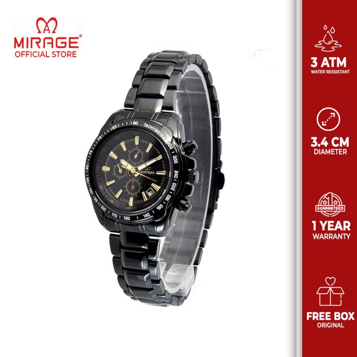 ✅Ori Jam Mirage Wanita Original 8305L Hitam Terbatas