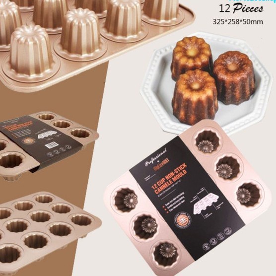 

✅Termurah Chefmade 12 Cups Non Stick Canele Mold Bake Pan Wk 9158 / Loyang Kue Berkualitas