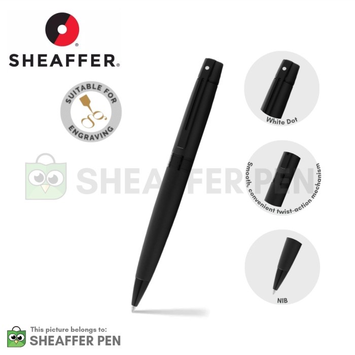 

✨Sale Sheaffer® 300 Matte Black Lacquer Ballpoint Pen Bisa Sameday