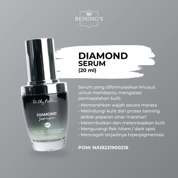[New Ori] Diamond Serum Bening Skincare Dr Oky Pratama Serum Super Whitening Terbatas