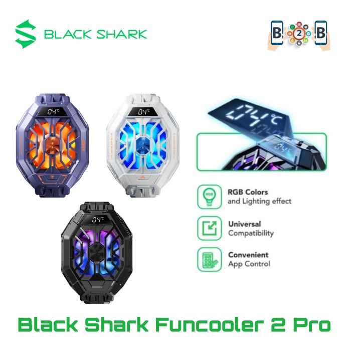 BLACK SHARK FUNCOOLER 2 PRO BR30-BS COOLING FAN PENDINGIN HP RGB