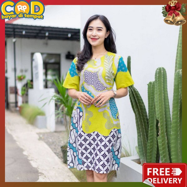 Dres Cewe Mewah Elegan Bsju Bj Ke Gereja Casual Pakean Dreaa Deres Dtess Merah Natalan Terbaru Dress