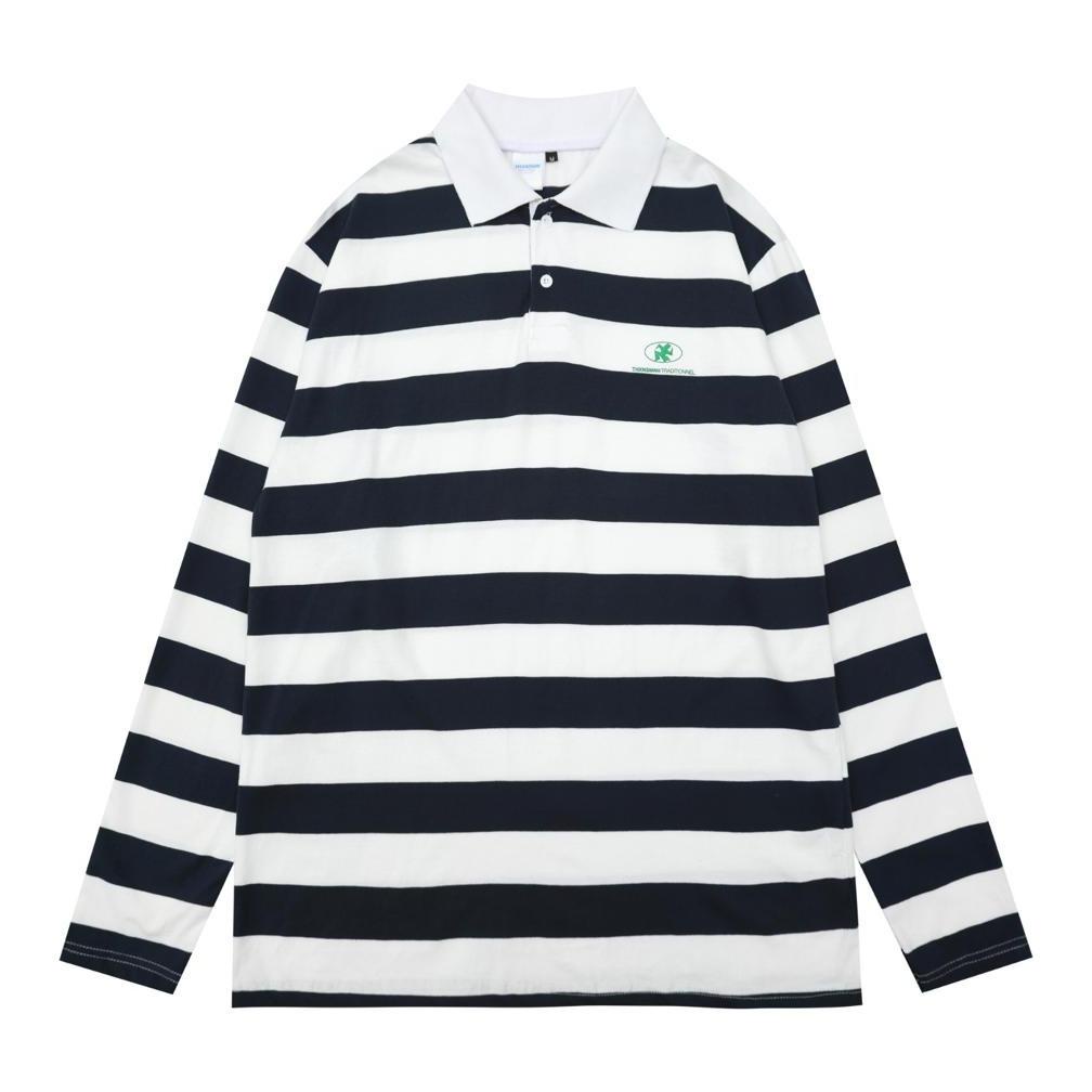 Rugby Shirt Molder Striped White Navy Thanksinsomnia