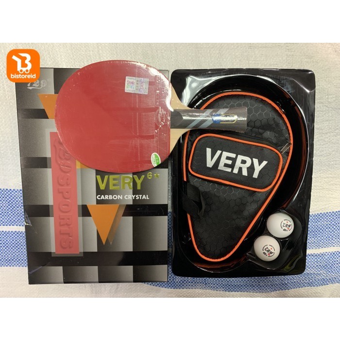 [New] Bet Bat Tenis Meja Pingpong 729 Very 6 Star Carbon Crystal Original Terbatas