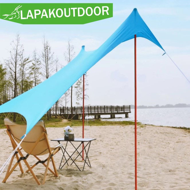 [New Ori] Tiang Flysheet Alumunium Lipat Shine Trip Topbal Tenda Outdoor Camping Bisa Sameday