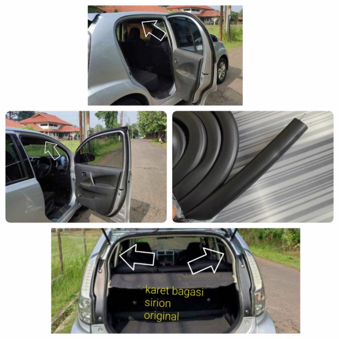 [Baru] Karet Balon Body Pintu Mobil Sirion Set 5 Pintu Ori Bisa Gojek