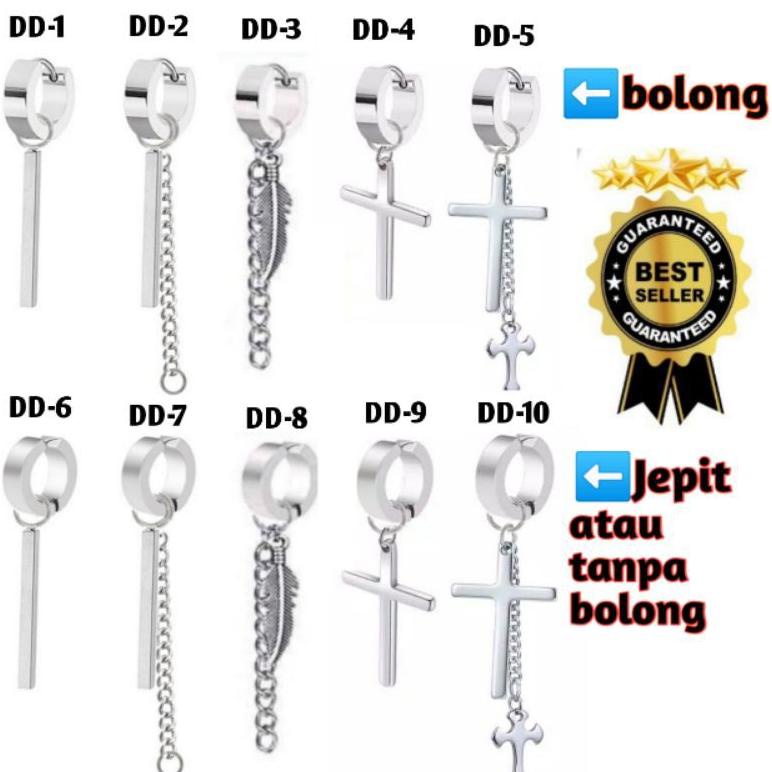 AWET ANTING COWOK KOREA BTS/ANTING JEPIT/ANTING HITS TIDAK LUNTUR