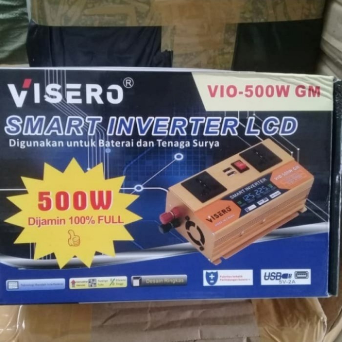 ✅Baru Smart Power Inverter 1000Watt 12V Digital Display Visero Vio-500W Gm Bisa Gojek