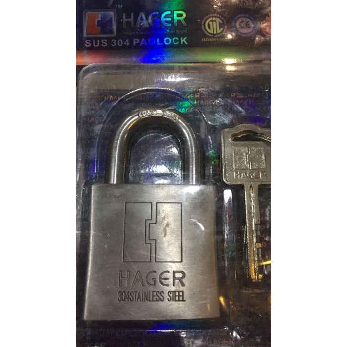 [Original] Gembok 50Mm Stainless Steel Hager 304 Limited