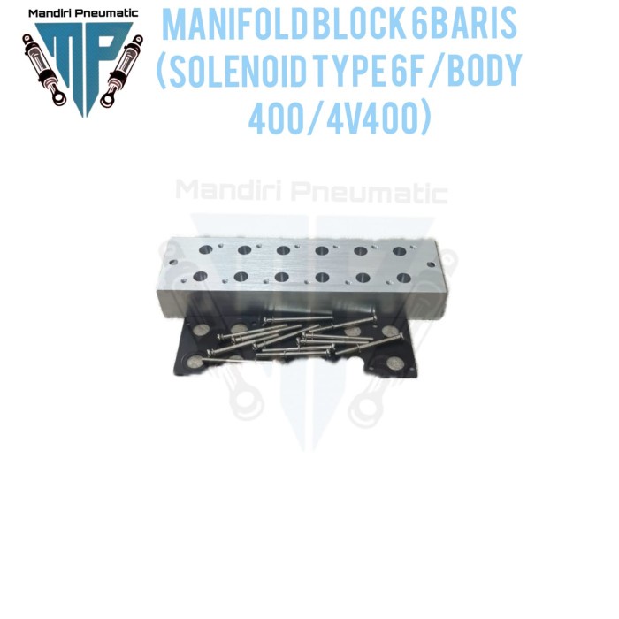 ✅COD Manifold Block 6 Baris Solenoid Valve Type 6F/ Body 400 / 4V410 Diskon